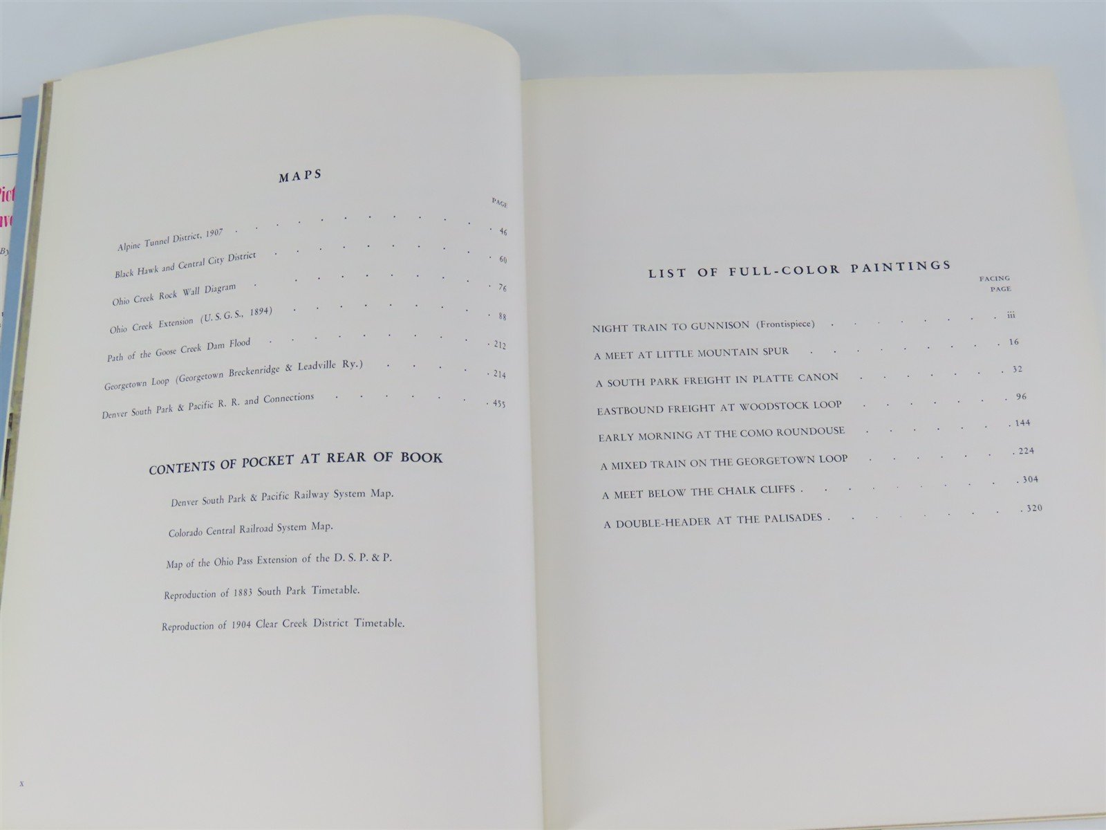 Pictorial Supplement To Denver South Park Pacific by Kindig, Haley & Poor Signed