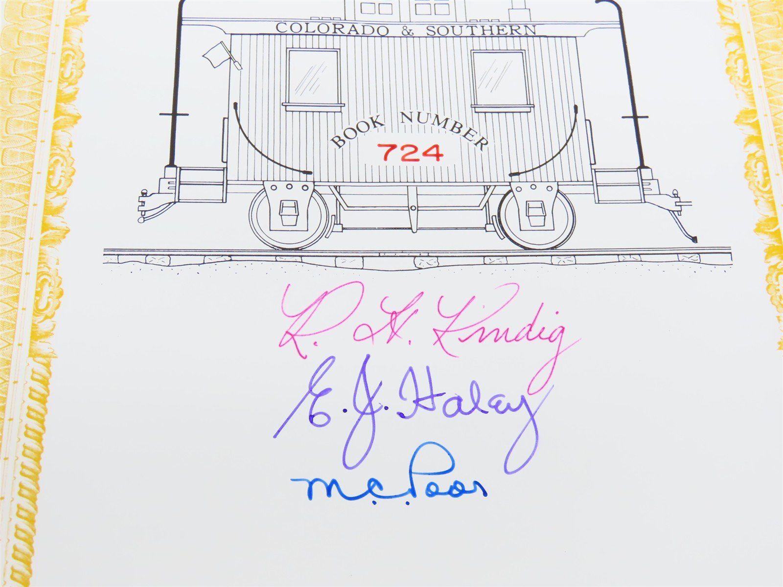 Pictorial Supplement To Denver South Park Pacific by Kindig, Haley & Poor Signed