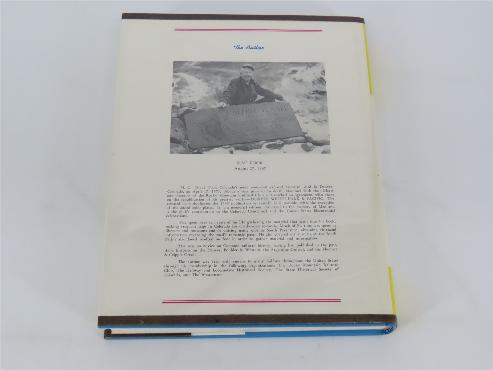 Denver South Park & Pacific - Memorial Edition - by M.C. Poor ©1976 HC Book