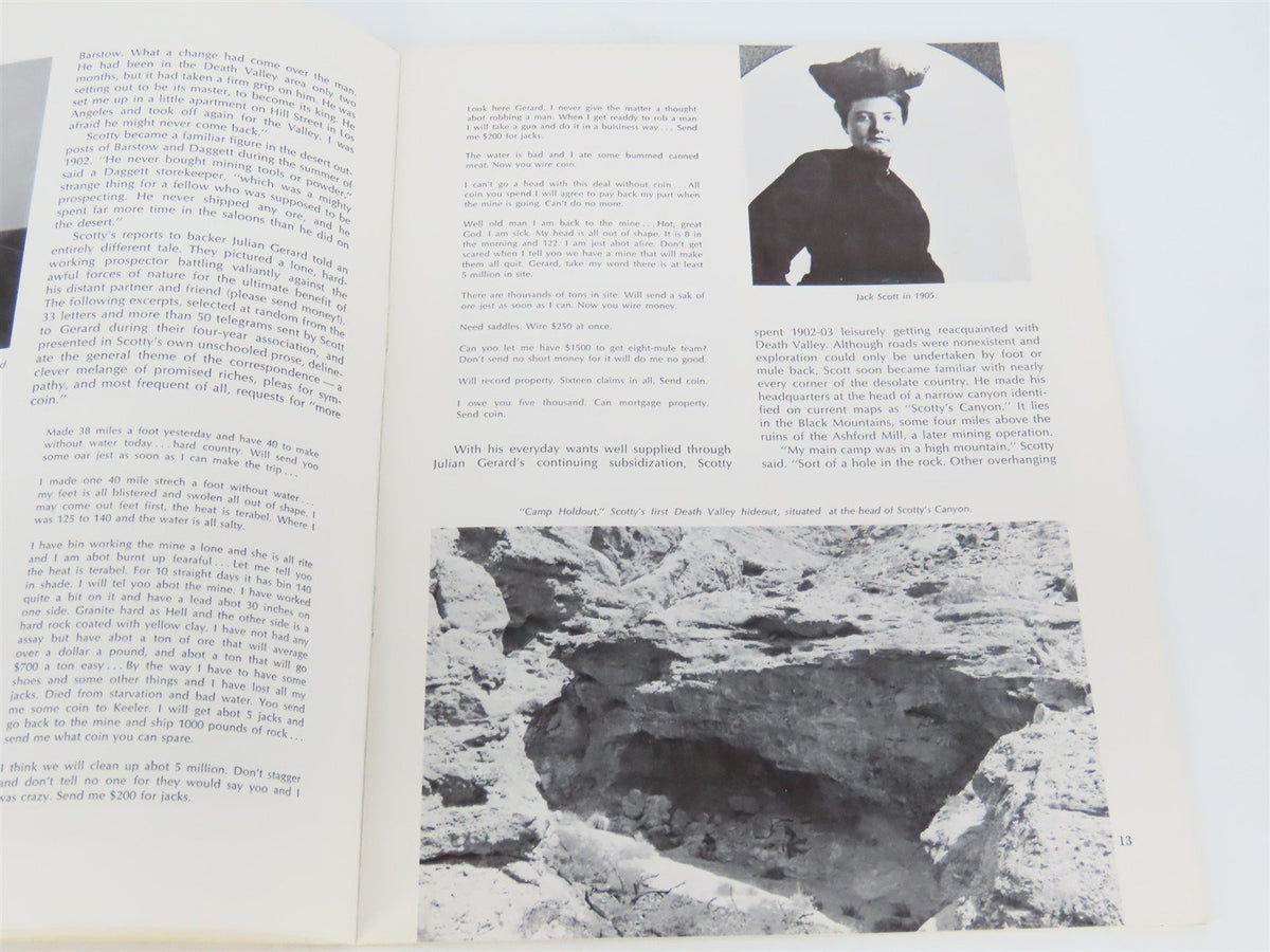 Death Valley Scotty - The Man and the Myth by Hank Johnston ©1972 SC Book