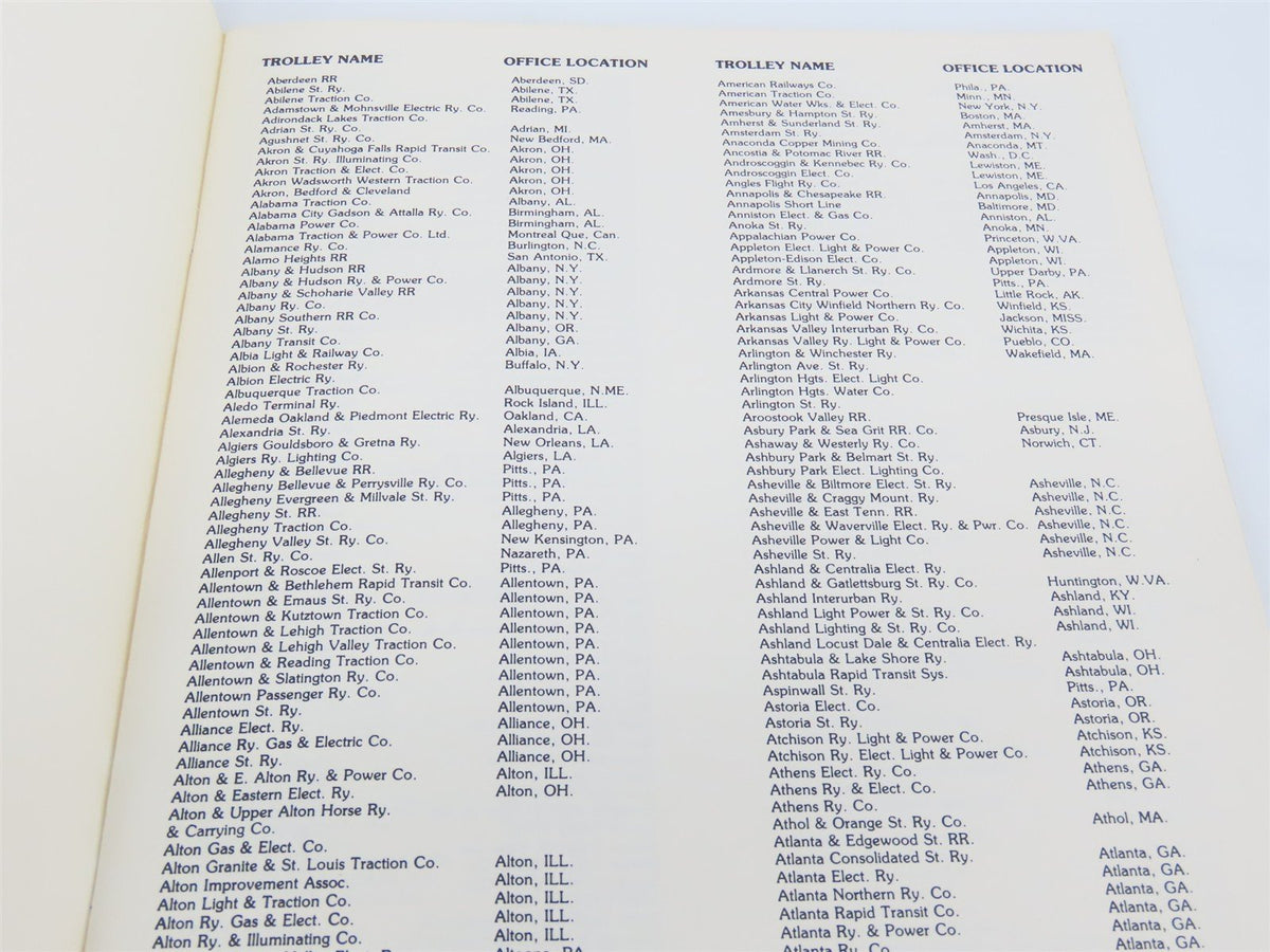 Trolley and Interurban Lines of The United States and Canada by Joe Gross SC Bk