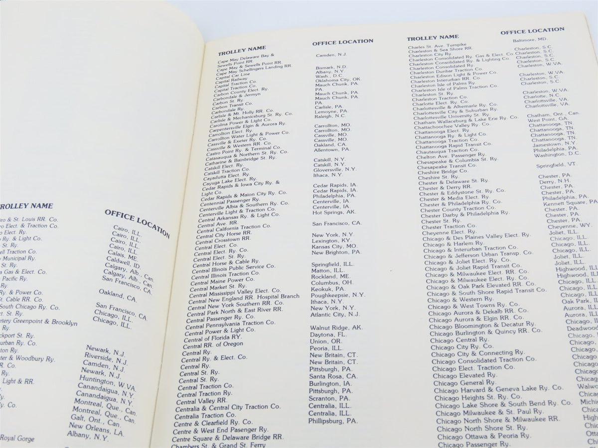 Trolley and Interurban Lines of The United States and Canada by Joe Gross SC Bk