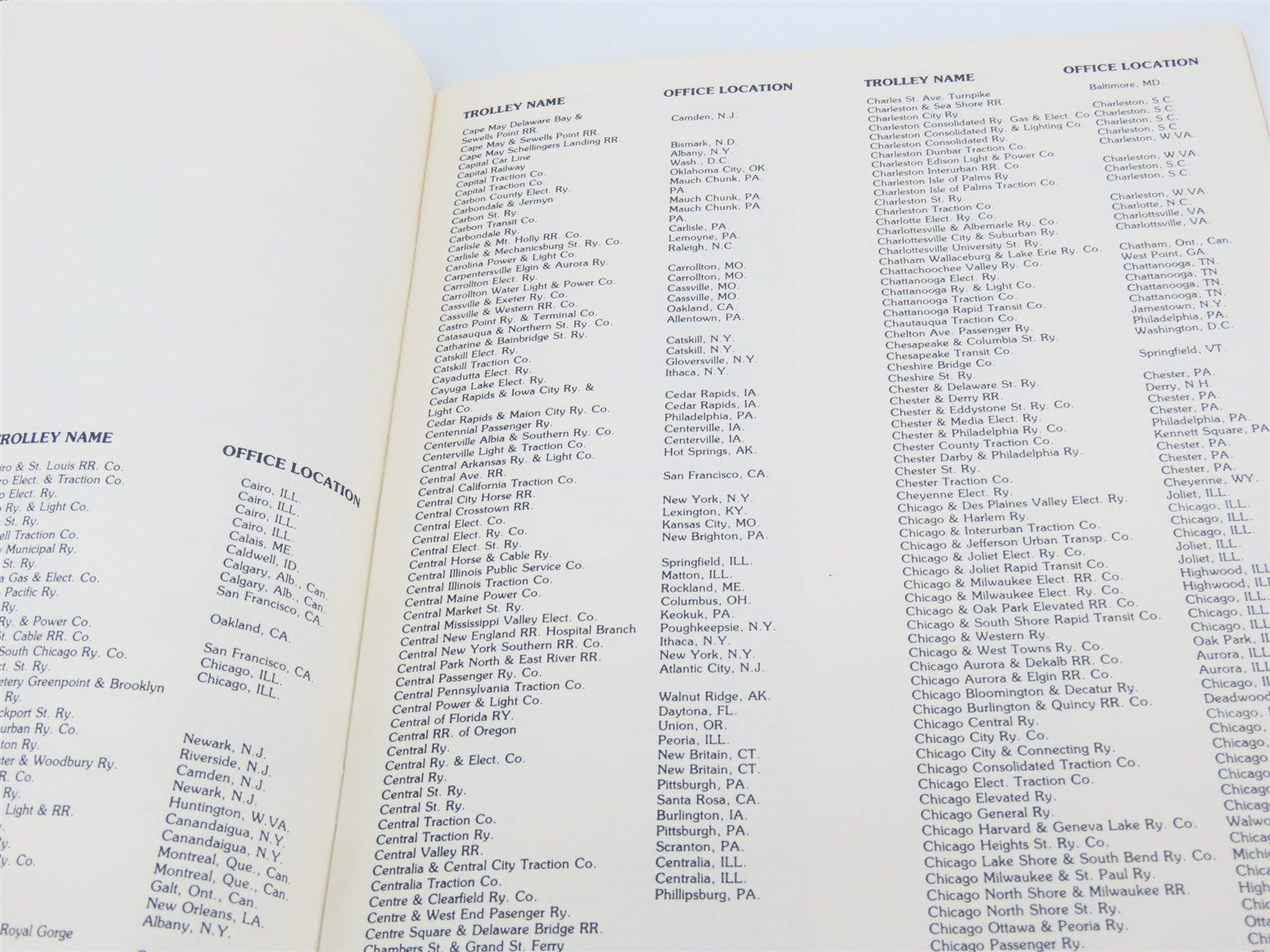 Trolley and Interurban Lines of The United States and Canada by Joe Gross SC Bk
