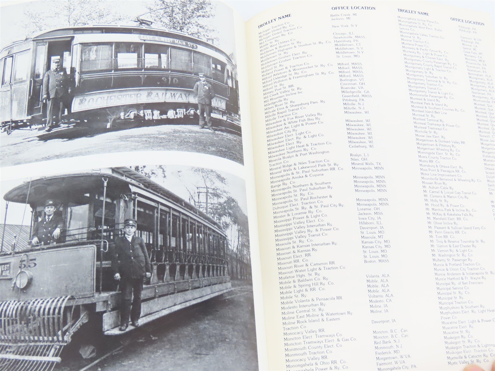 Trolley and Interurban Lines of The United States and Canada by Joe Gross SC Bk