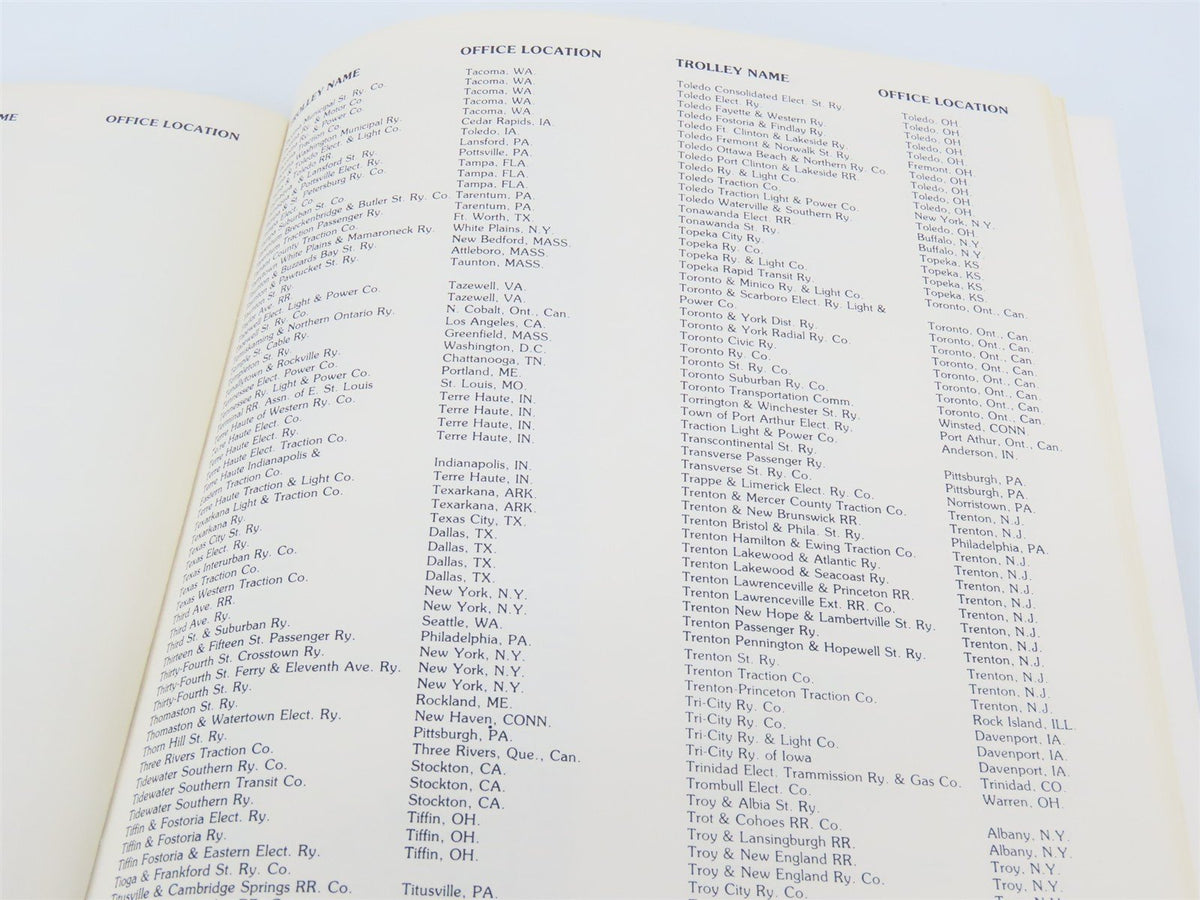 Trolley and Interurban Lines of The United States and Canada by Joe Gross SC Bk