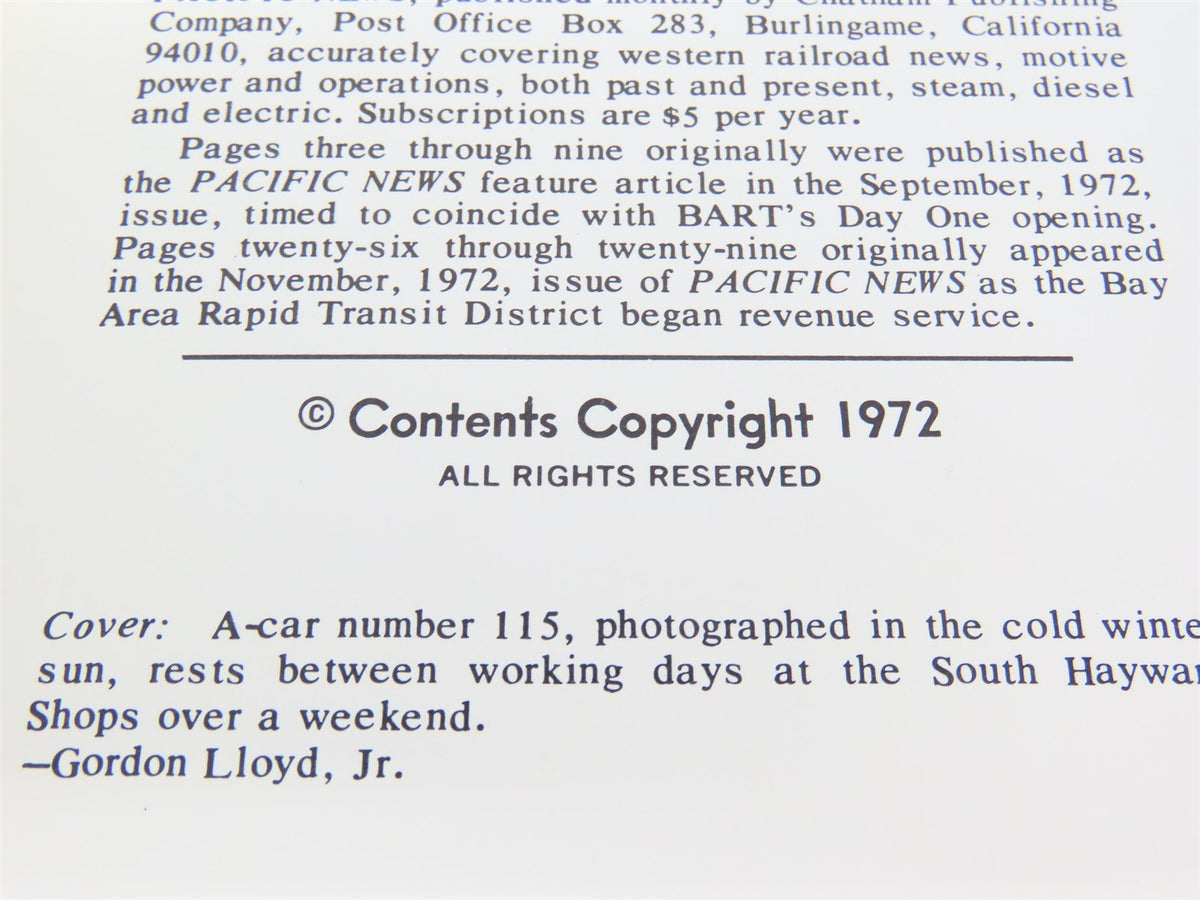 BART Off &amp; Running by Joseph A. Strapac ©1972 SC Book