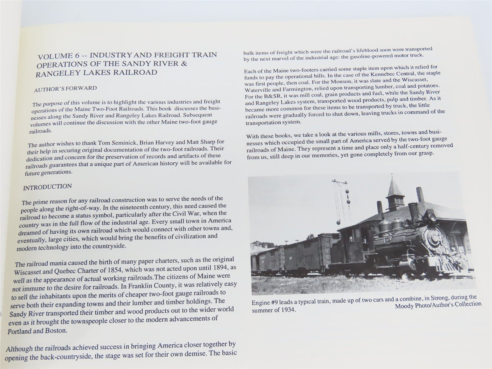 Industries & Freight Train Operations Of The Sandy River & Rangeley Lakes V. 6