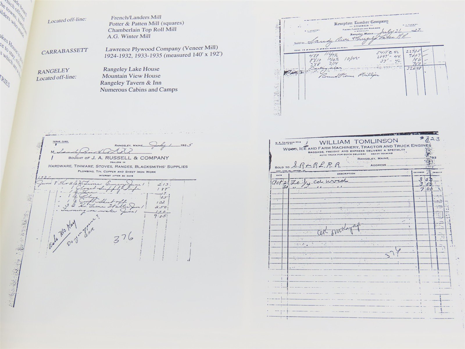 Industries & Freight Train Operations Of The Sandy River & Rangeley Lakes V. 6