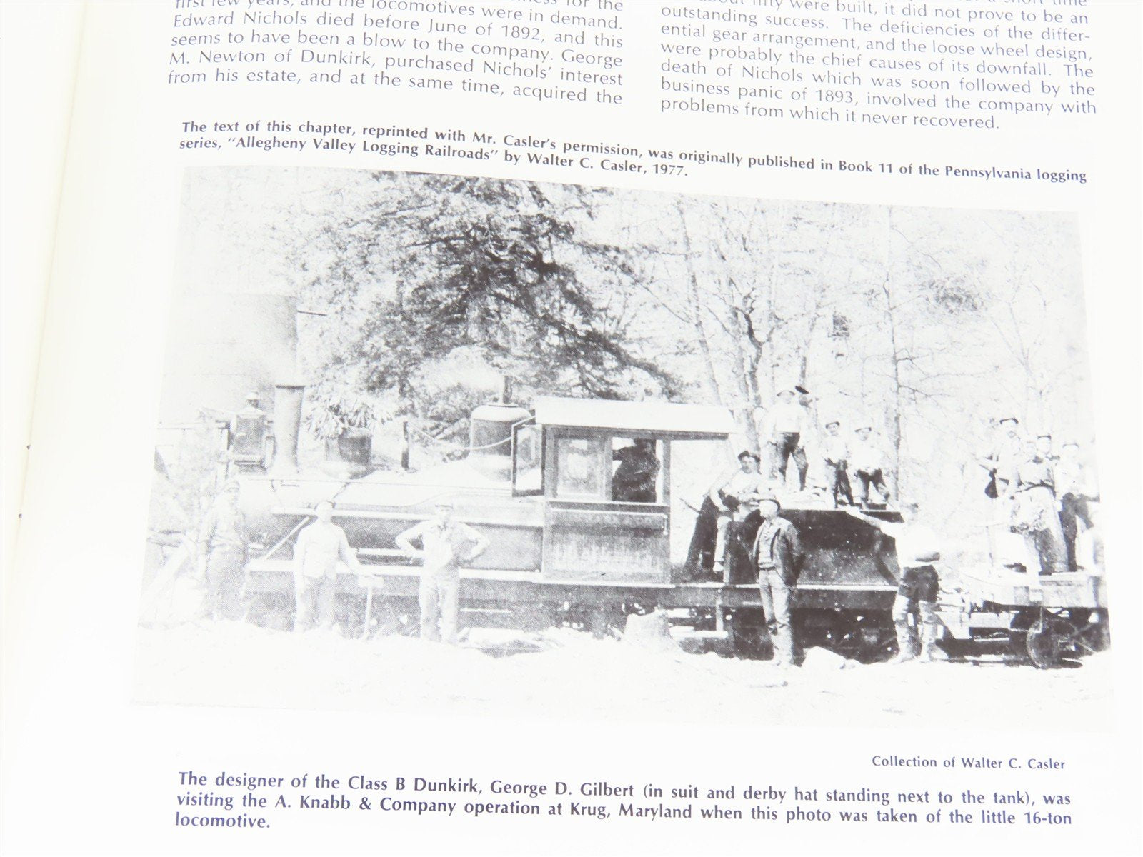 The Geared Locomotives of Dunkirk by David M. Hoffman ©1979 SC Book