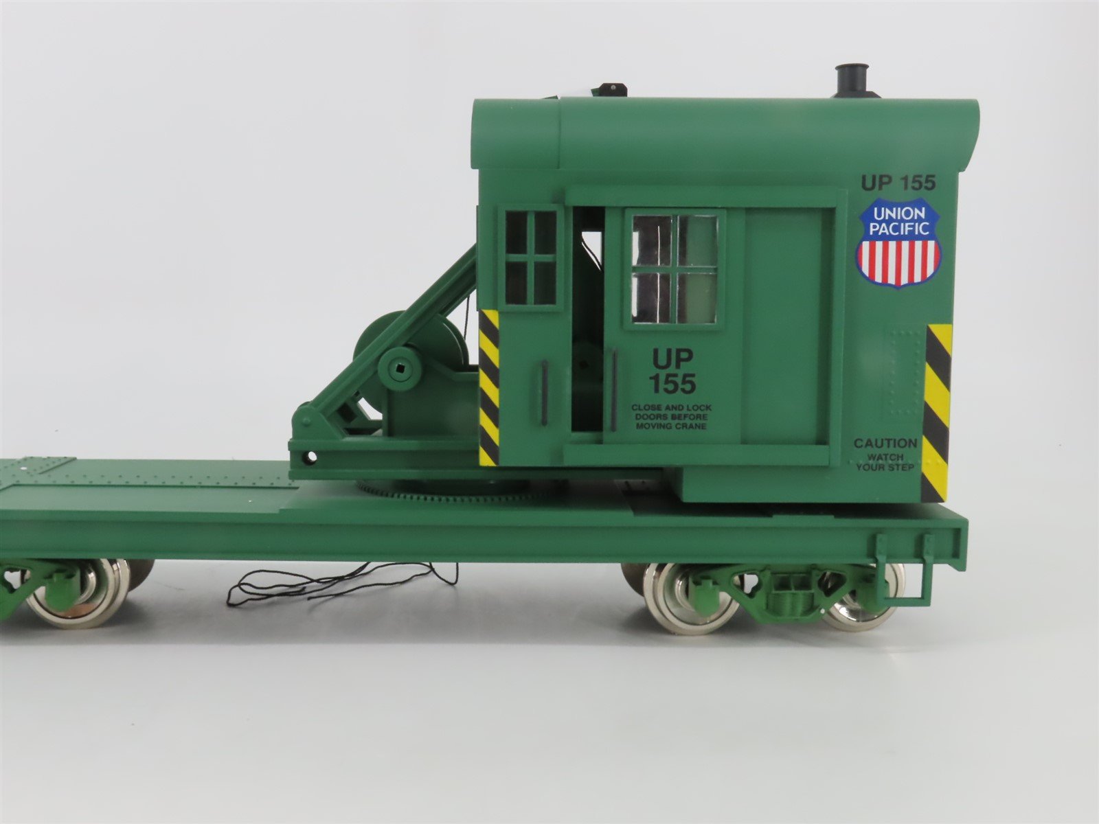 G Scale USA Trains R-1864 UP Union Pacific 25-Ton Crane Car #155
