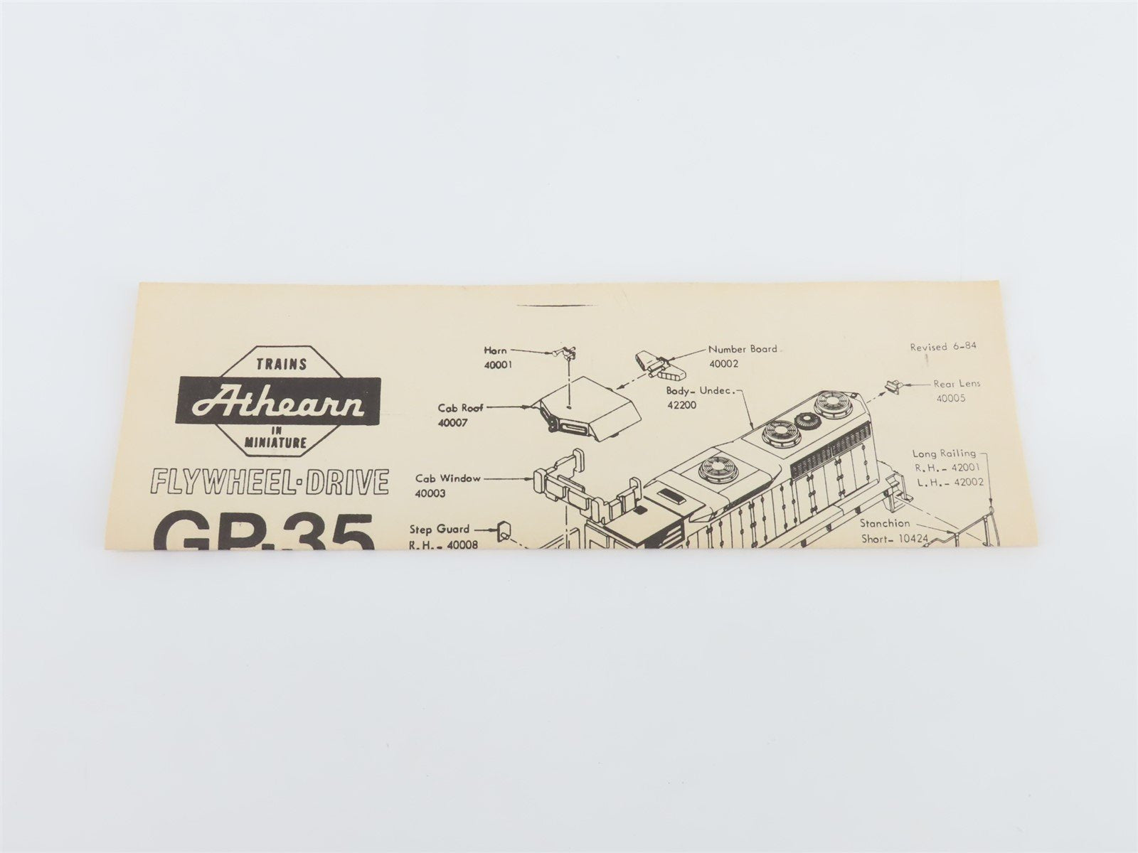 HO Scale Athearn 4200 D&RGW Rio Grande GP35 Diesel #3050 - Custom - Unpowered