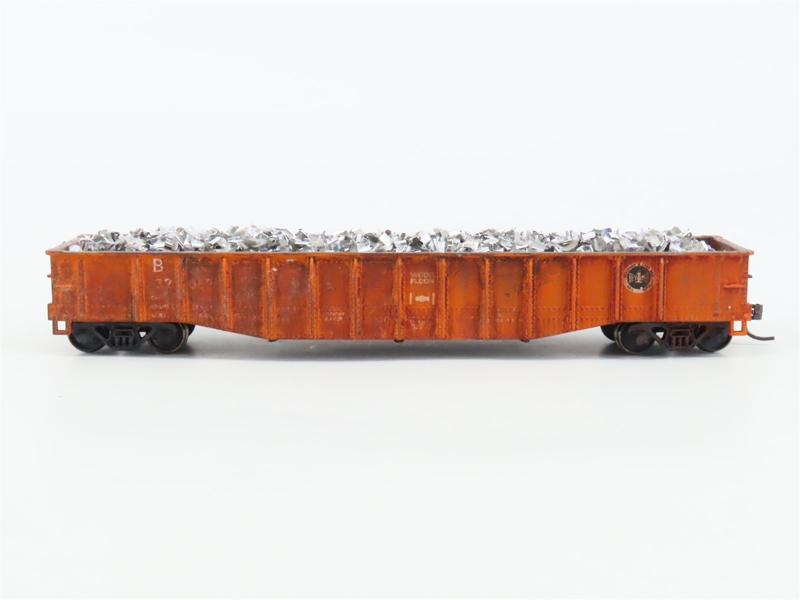 HO Scale Athearn B&LE Bessemer & Lake Erie 50' Gondola w. Load #32062 - Custom