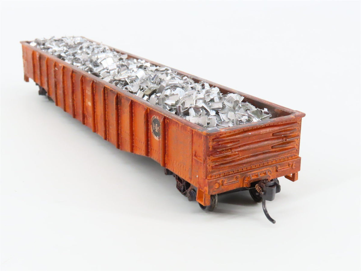 HO Scale Athearn B&amp;LE Bessemer &amp; Lake Erie 50&#39; Gondola w. Load #32062 - Custom