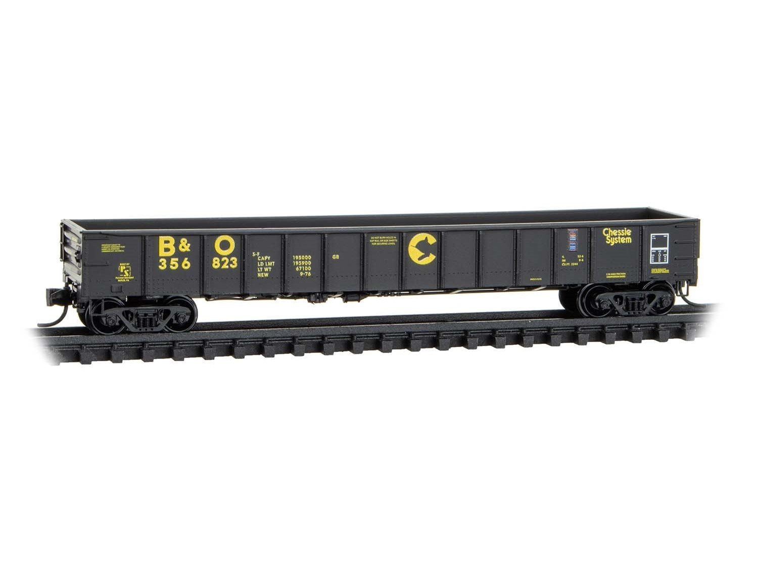 N Micro-Trains MTL 10500790 B&O Chessie System 50' Fixed End Gondola #356823