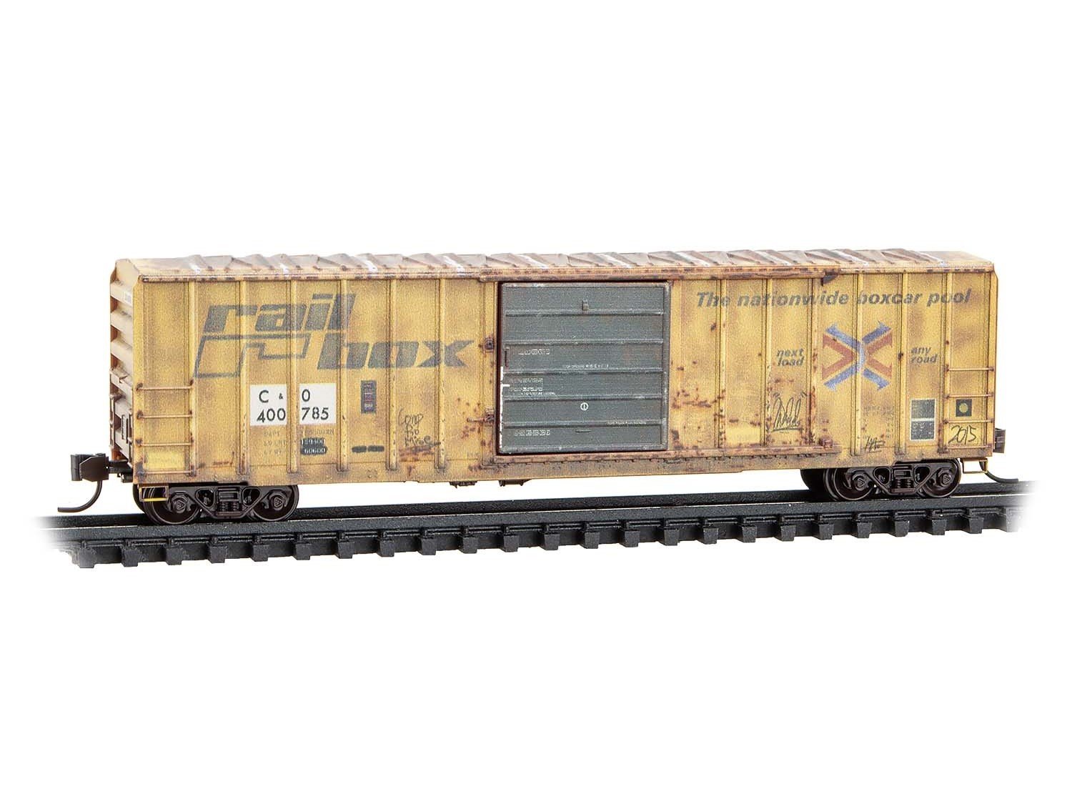 N Scale Micro-Trains MTL 02544443 C&O/ex-Railbox 50' Rib Side Box Car #400785