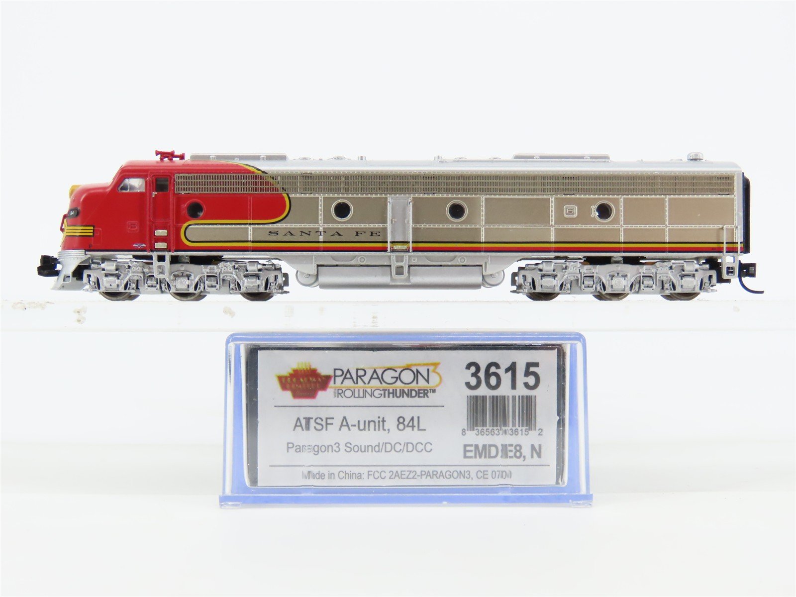 N Scale Broadway Limited BLI 3615 ATSF Santa Fe E8A Diesel Loco #84L w/Paragon3