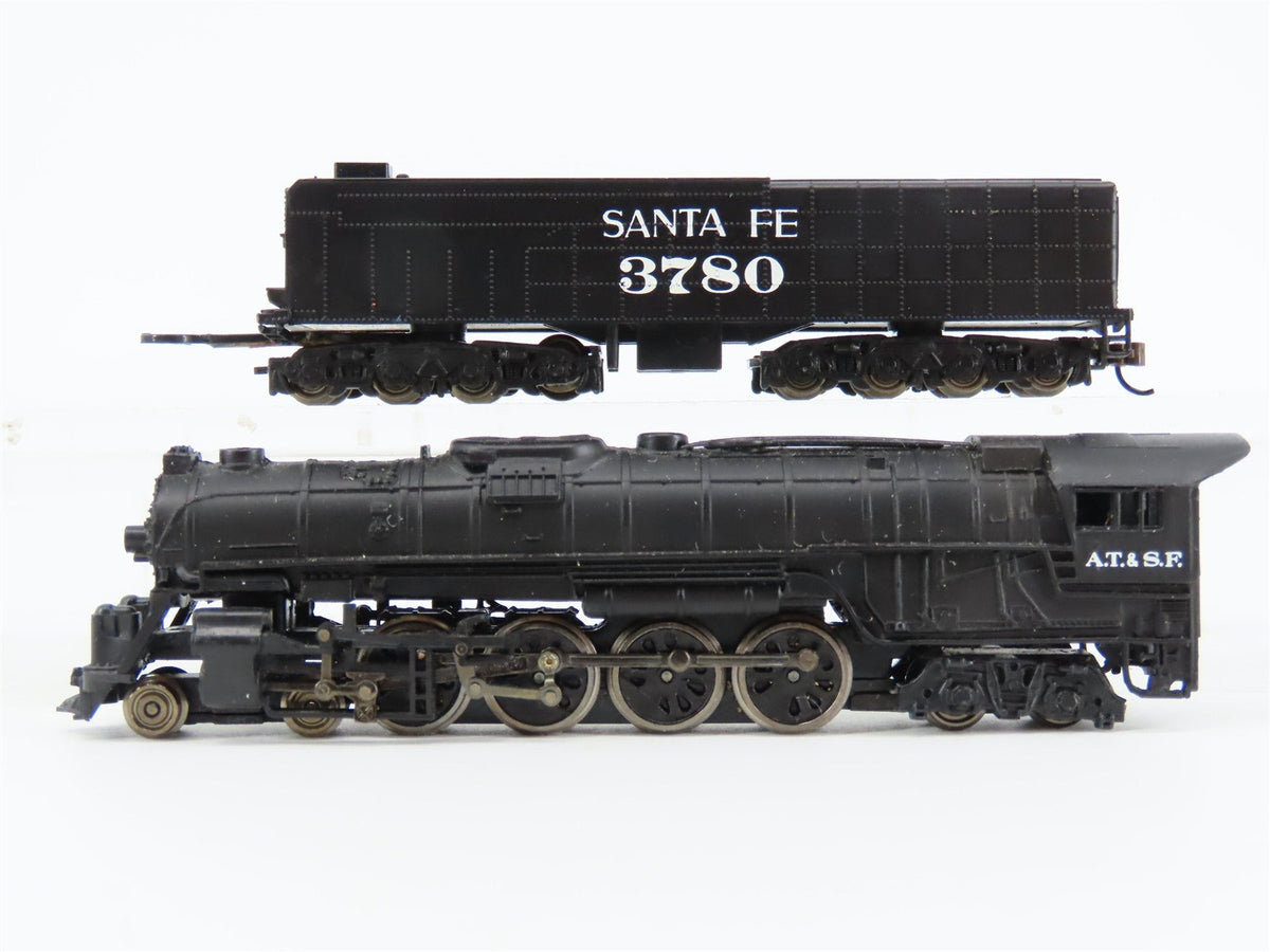 N Scale Bachmann ATSF Santa Fe 4-8-4 Steam Locomotive #3780
