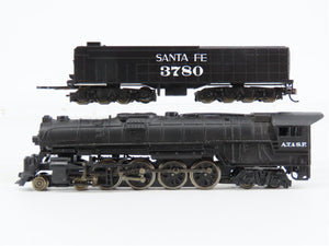 N Scale Bachmann ATSF Santa Fe 4-8-4 Steam Locomotive #3780