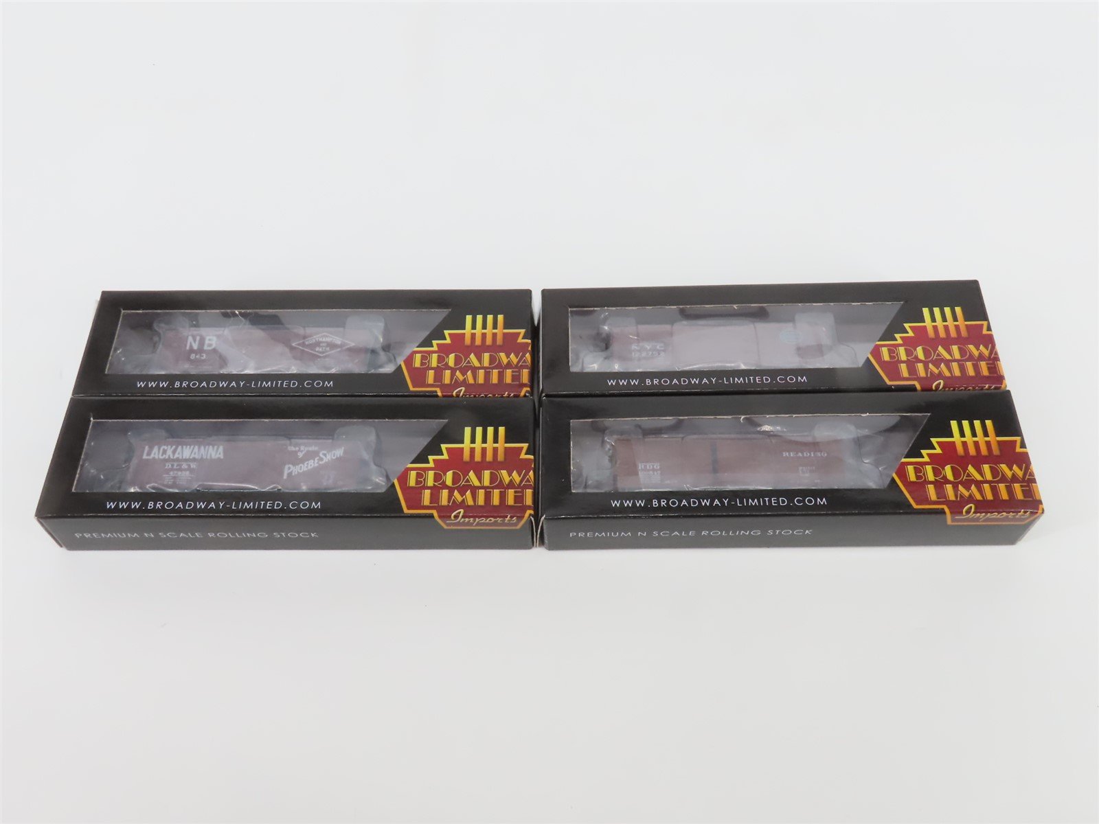 N Broadway Limited Imports 7273 NYC 40' Steel Box Cars Variety Set D 4-Pack