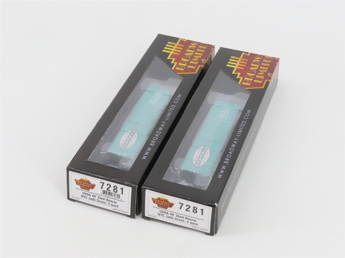 N Scale Broadway Limited Imports 7281 NYC New York Central 40&#39; Box Car 2-Pack