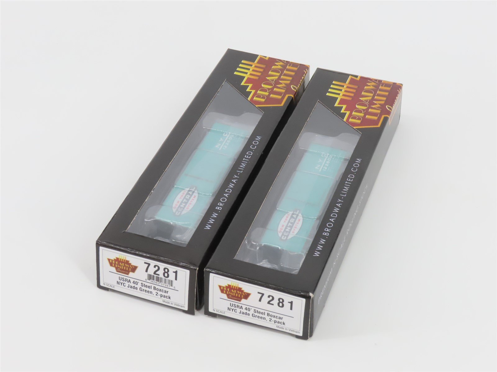 N Scale Broadway Limited Imports 7281 NYC New York Central 40' Box Car 2-Pack