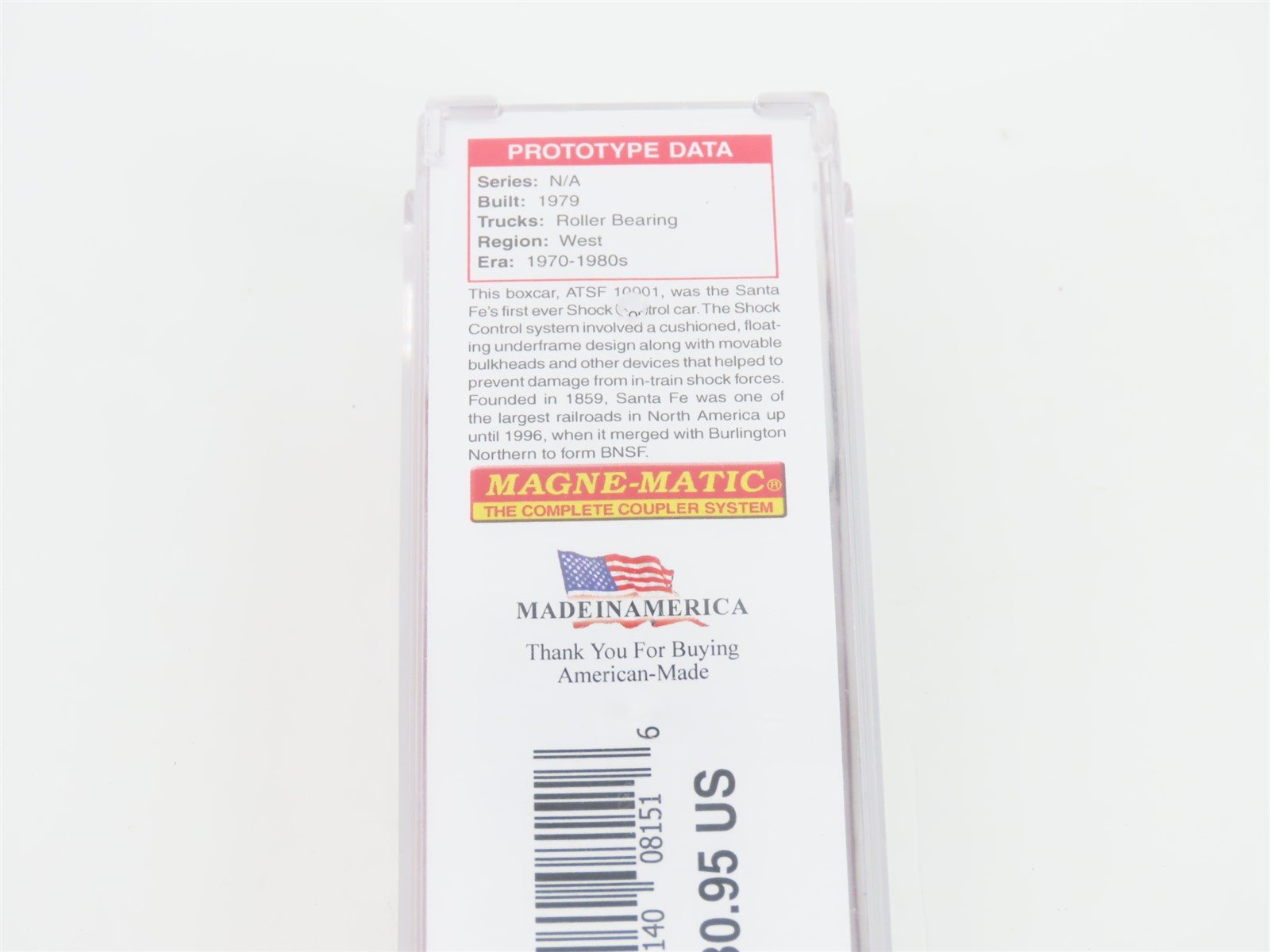 N Scale Micro-Trains MTL 18000380 ATSF Santa Fe 50' Single Door Box Car #10001