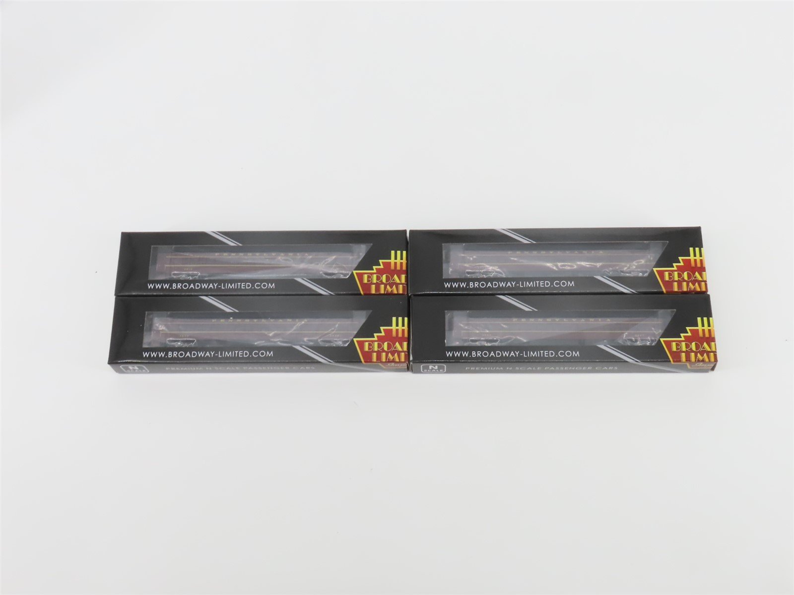 N Scale Broadway Limited Imports 3760 PRR Pennsylvania Coach Passenger 4-Car Set