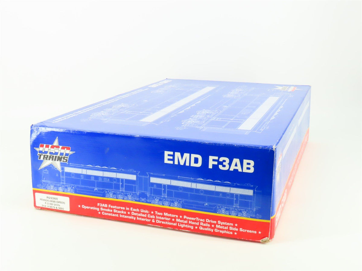 G Scale 2-Rail AC USA Trains R22260 PRR Pennsylvania F3A/B Diesel Set w/ Sound