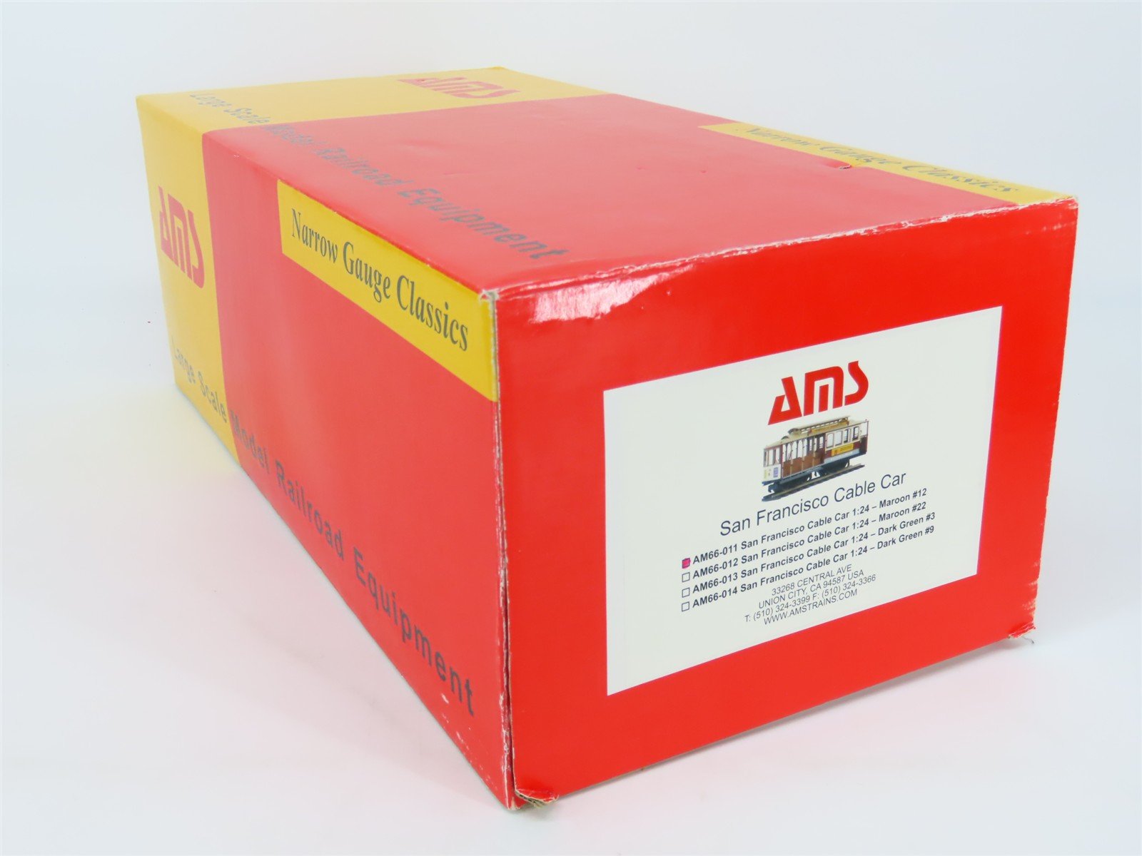 G Scale AMS AM66-011 San Francisco Powell & Mason Electric Cable Car #12