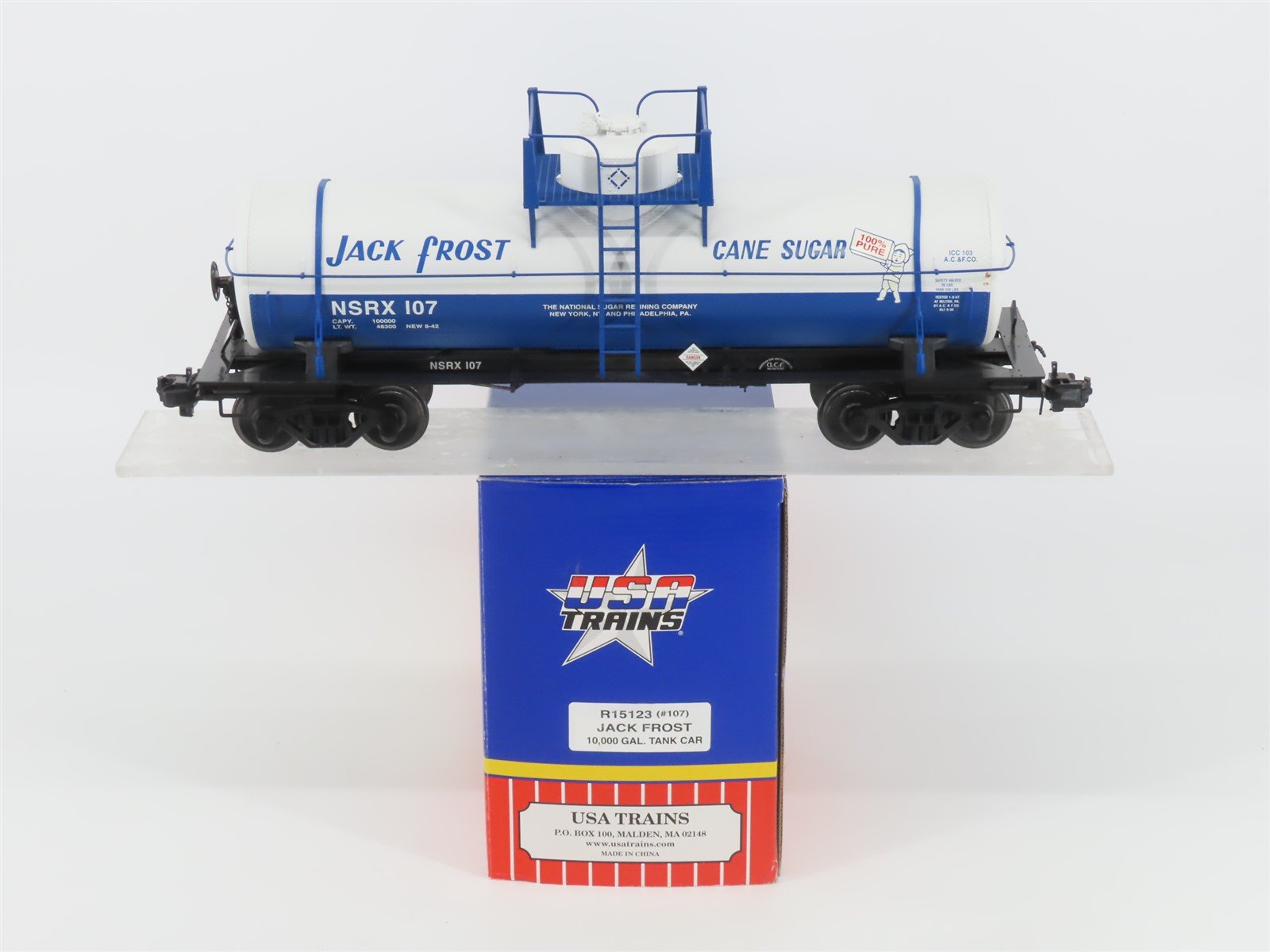 G Scale USA Trains R15123 NSRX Jack Frost 10,000 Gallon Tank Car #107