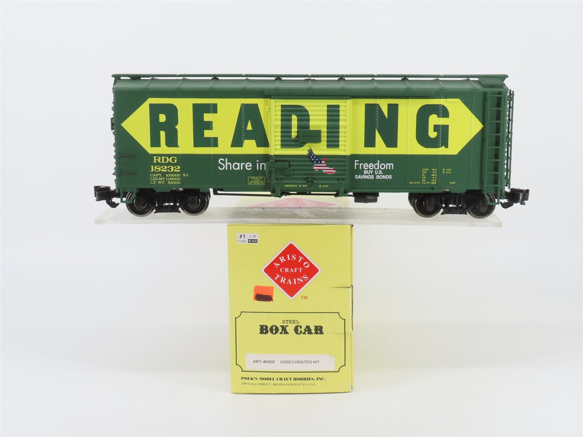 G Scale Aristocraft RDG Reading Share In Freedom Single Door Box Car #18232