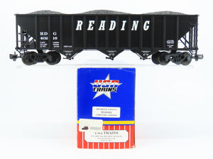 G Scale USA Trains R14015 RDG Reading 3-Bay Open Hopper #40216 w/Coal Load
