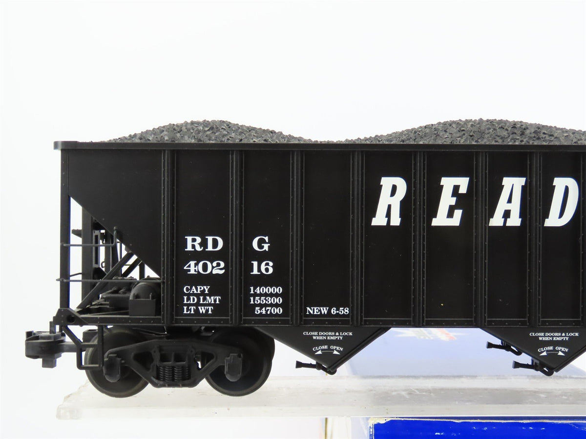 G Scale USA Trains R14015 RDG Reading 3-Bay Open Hopper #40216 w/Coal Load