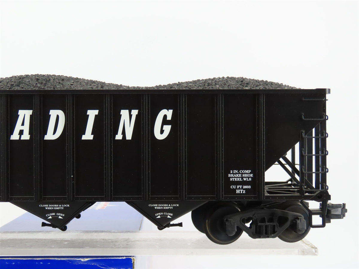 G Scale USA Trains R14015 RDG Reading 3-Bay Open Hopper #40216 w/Coal Load
