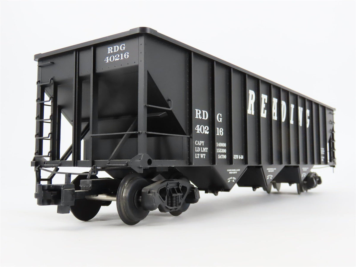 G Scale USA Trains R14015 RDG Reading 3-Bay Open Hopper #40216 w/Coal Load