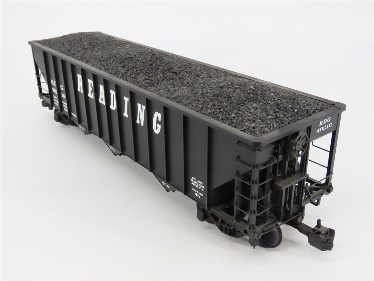 G Scale USA Trains R14015 RDG Reading 3-Bay Open Hopper #40216 w/Coal Load