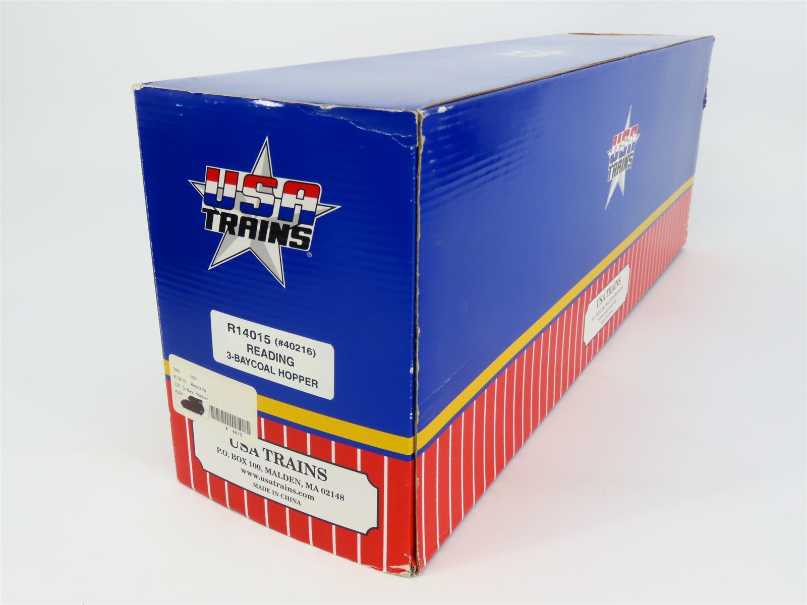 G Scale USA Trains R14015 RDG Reading 3-Bay Open Hopper #40216 w/Coal Load