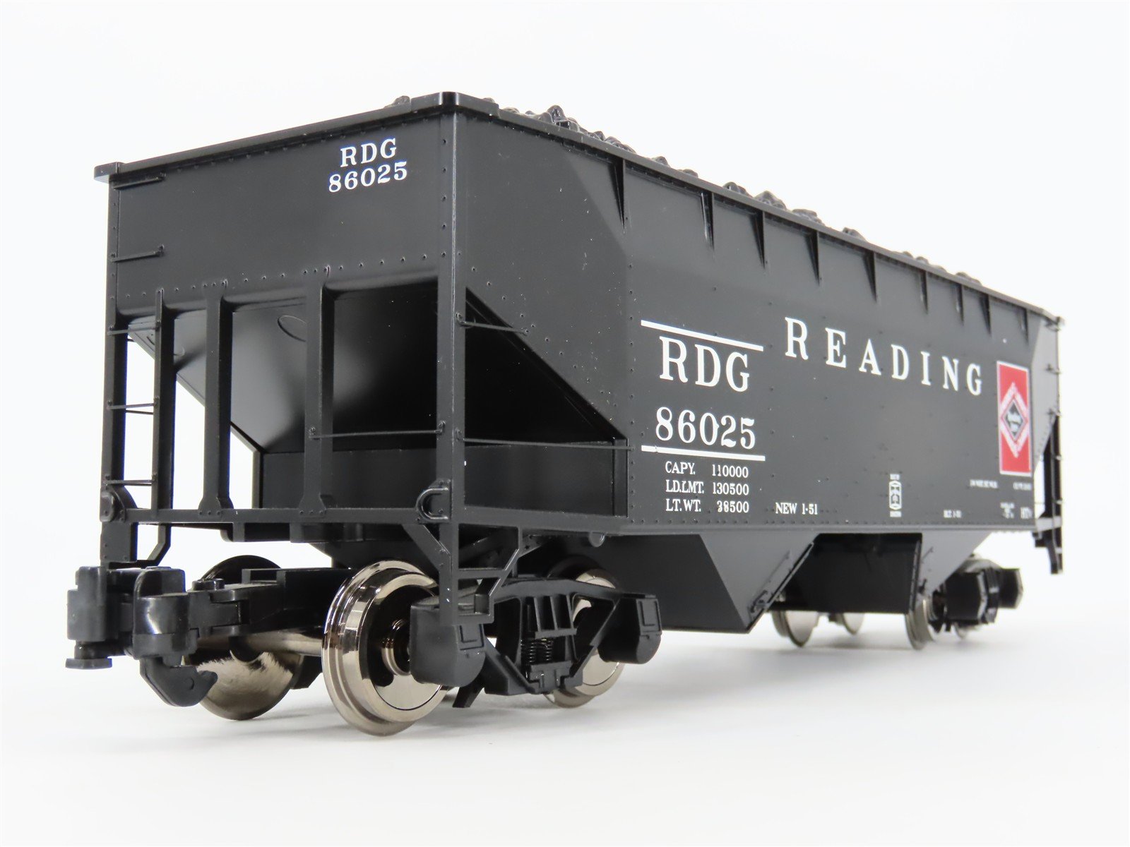 G Scale Aristo-Craft ART-41814B RDG Reading 2-Bay Hopper #86025 w/Coal Load