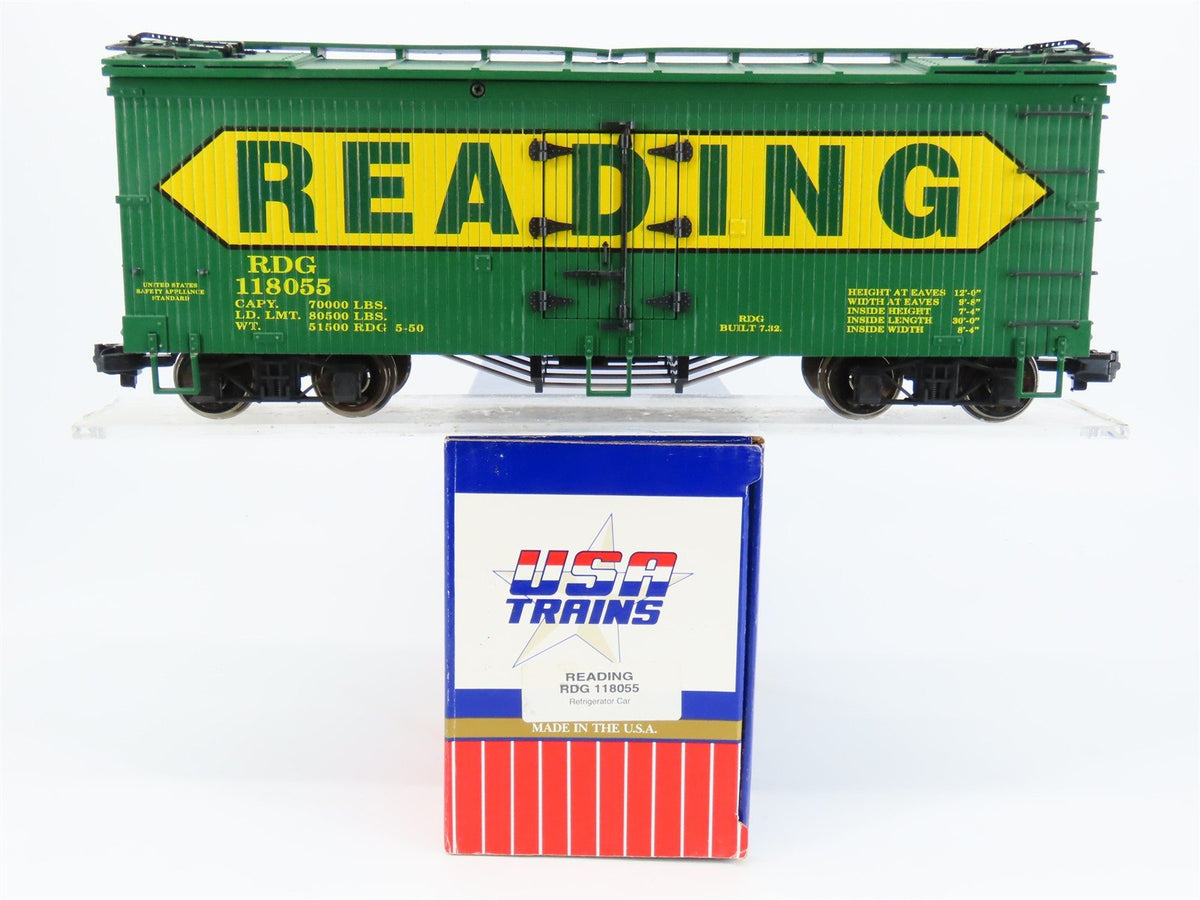 G Scale USA Trains RDG Reading Old Style Refrigerator Car #118055