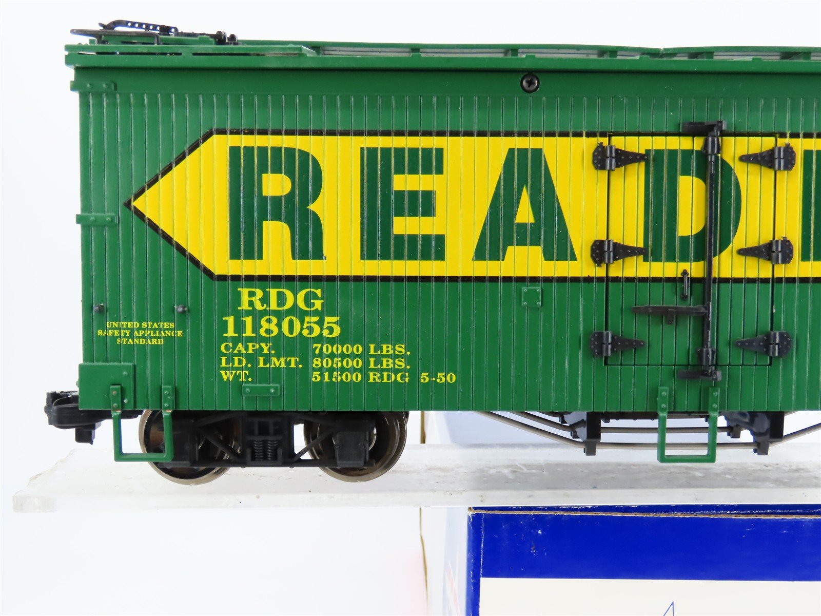 G Scale USA Trains RDG Reading Old Style Refrigerator Car #118055