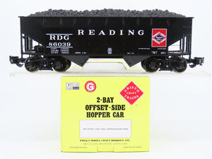 G Scale Aristo-Craft ART-41814C RDG Reading 2-Bay Hopper #86039 w/Coal Load