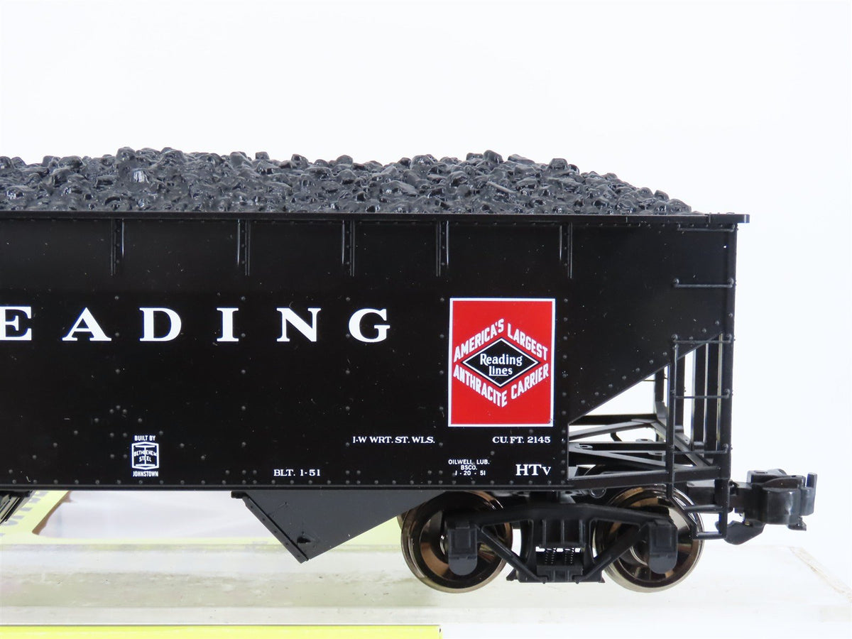 G Scale Aristo-Craft ART-41814C RDG Reading 2-Bay Hopper #86039 w/Coal Load