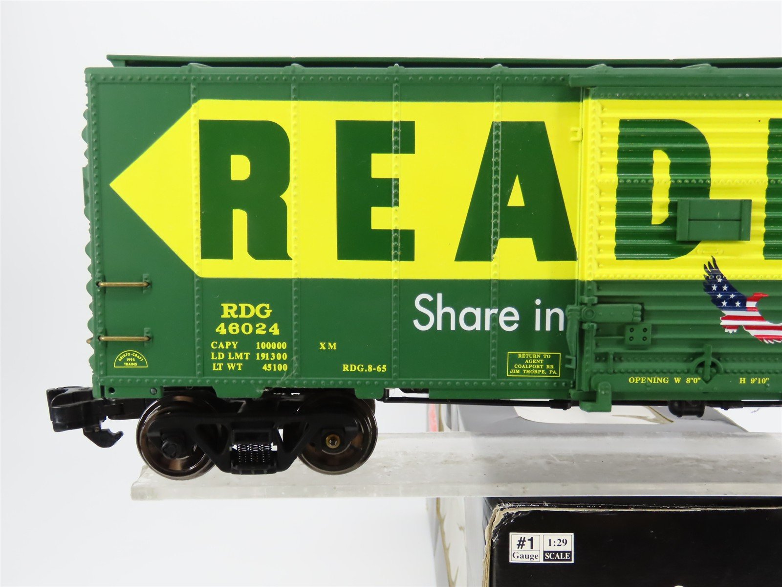 G Scale Aristo-Craft ART-46024 RDG Reading Steel Boxcar #46024