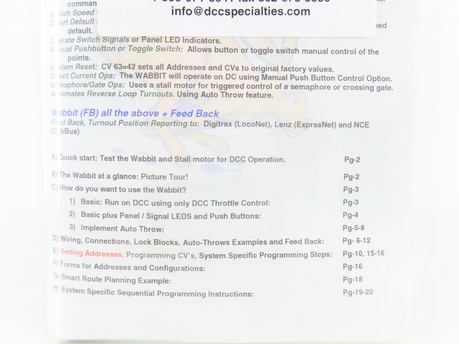 DCC Specialties.com The Wabbit Rev III Dual Output Stationery Decoder