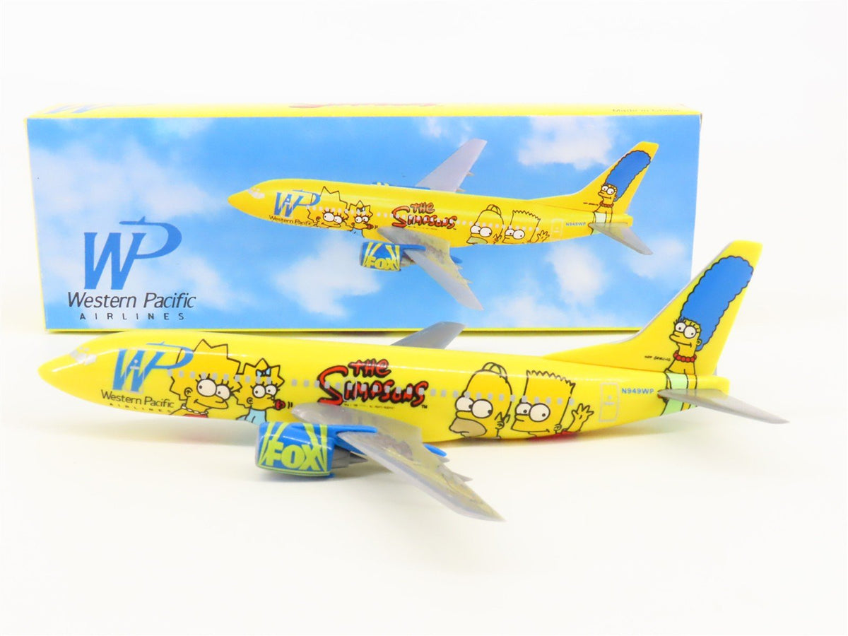 1:200 Scale Western Pacific Plastic The Simpsons Boeing 737 Airplanes w/Stand