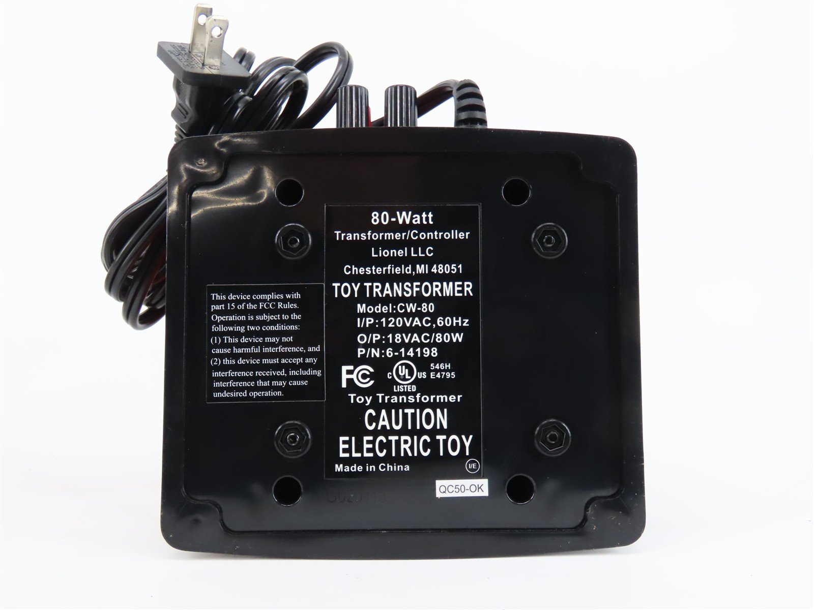 Lionel CW-80 AC Power Transformer