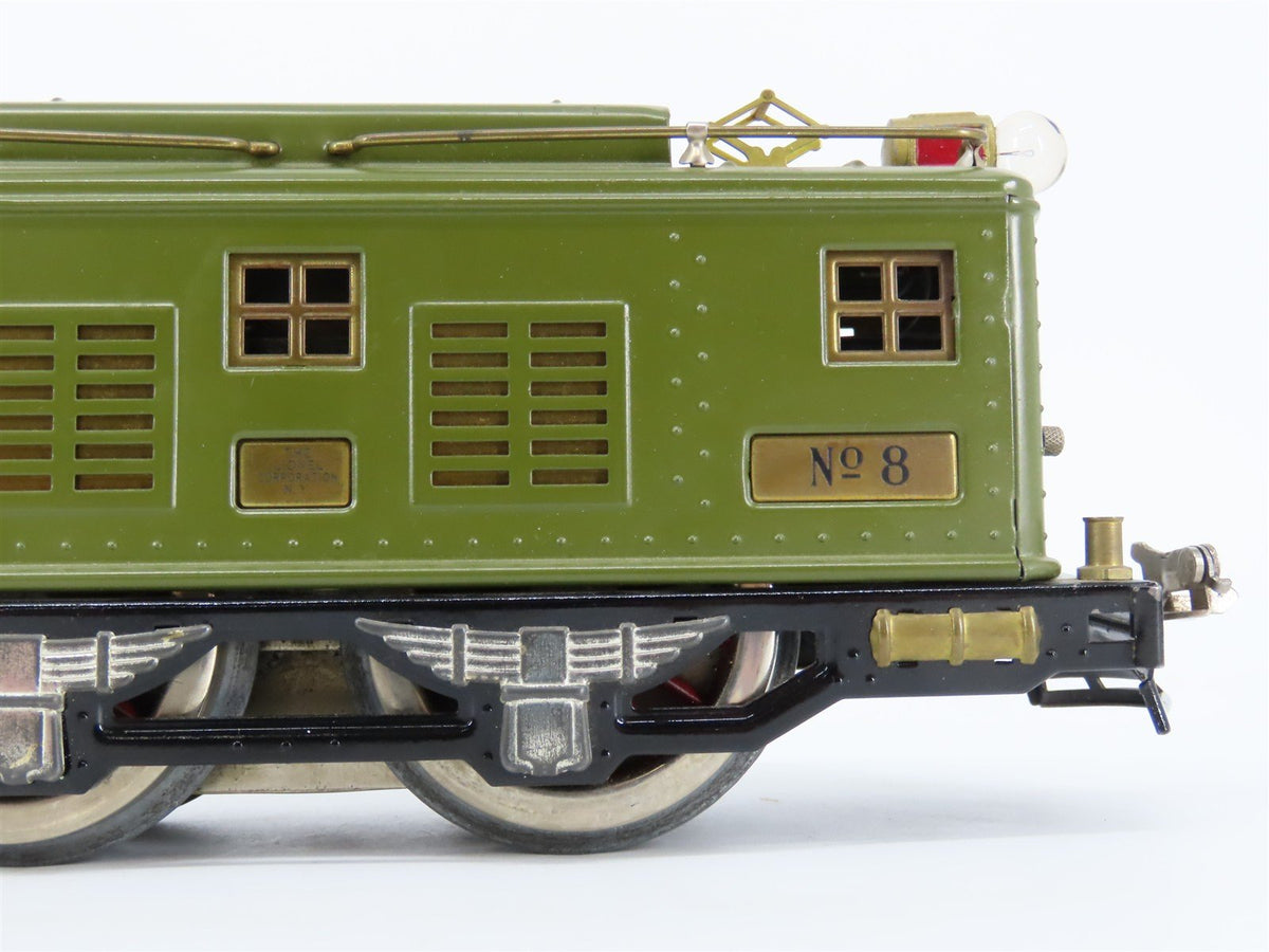 Standard Gauge Lionel Lines 0-4-0 Green Electric Locomotive #8