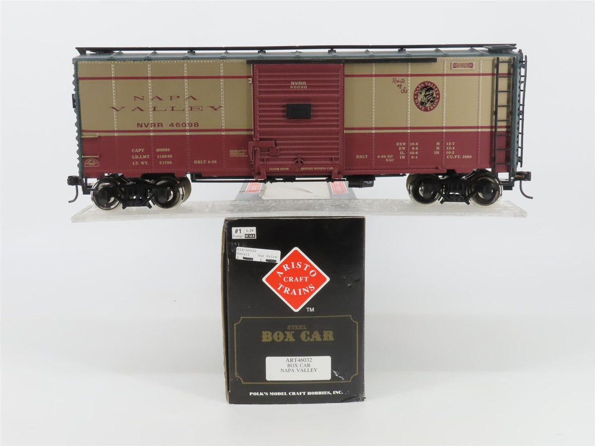 G Scale Aristo-Craft ART46032 NVRR Napa Valley Steel Boxcar #46098