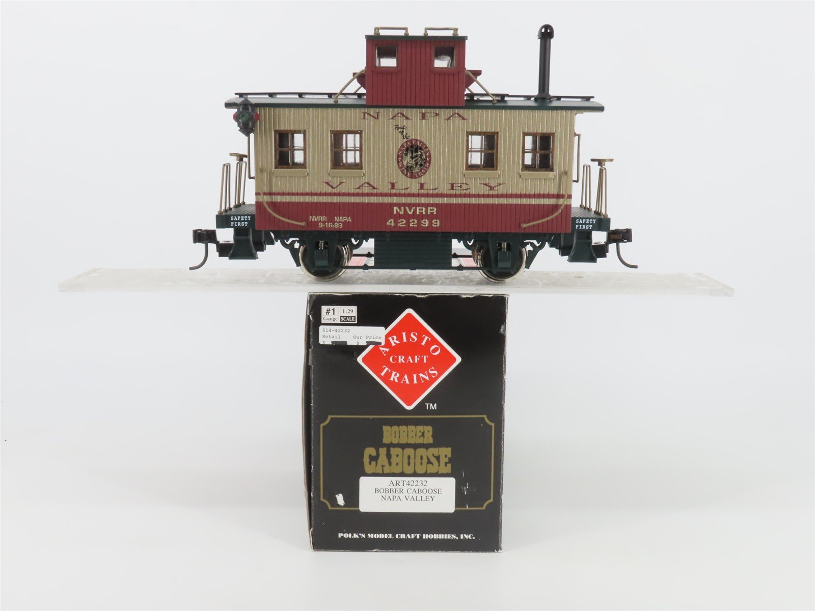 G Scale Aristo-Craft ART42232 NVRR Napa Valley Bobber Caboose #42299