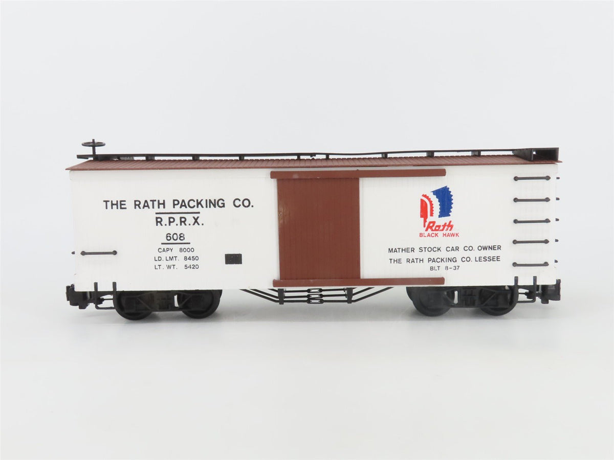 G Scale Bachmann RPRX Rath Packing Co &quot;Black Hawk&quot; Boxcar #608